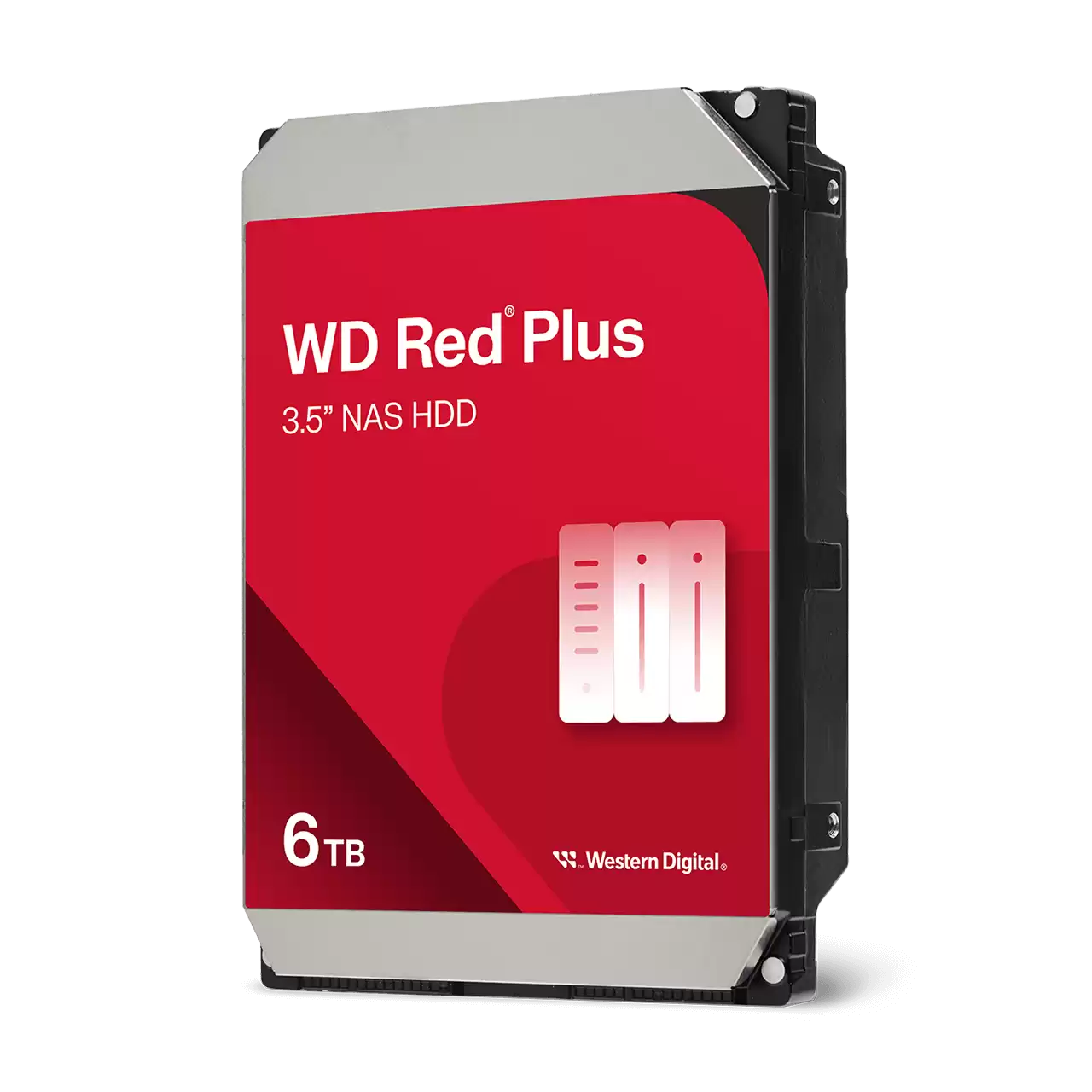 WD Red Plus 6TB NAS Hard Drive - 5400 RPM Class SATA 6Gb/s, CMR, 128MB Cache, 3.5 Inch - WD60EFPX WD Red Plus 6TB NAS Hard Drive - 5400 RPM Class SATA 6Gb/s, CMR, 128MB Cache, 3.5 Inch - WD60EFPX